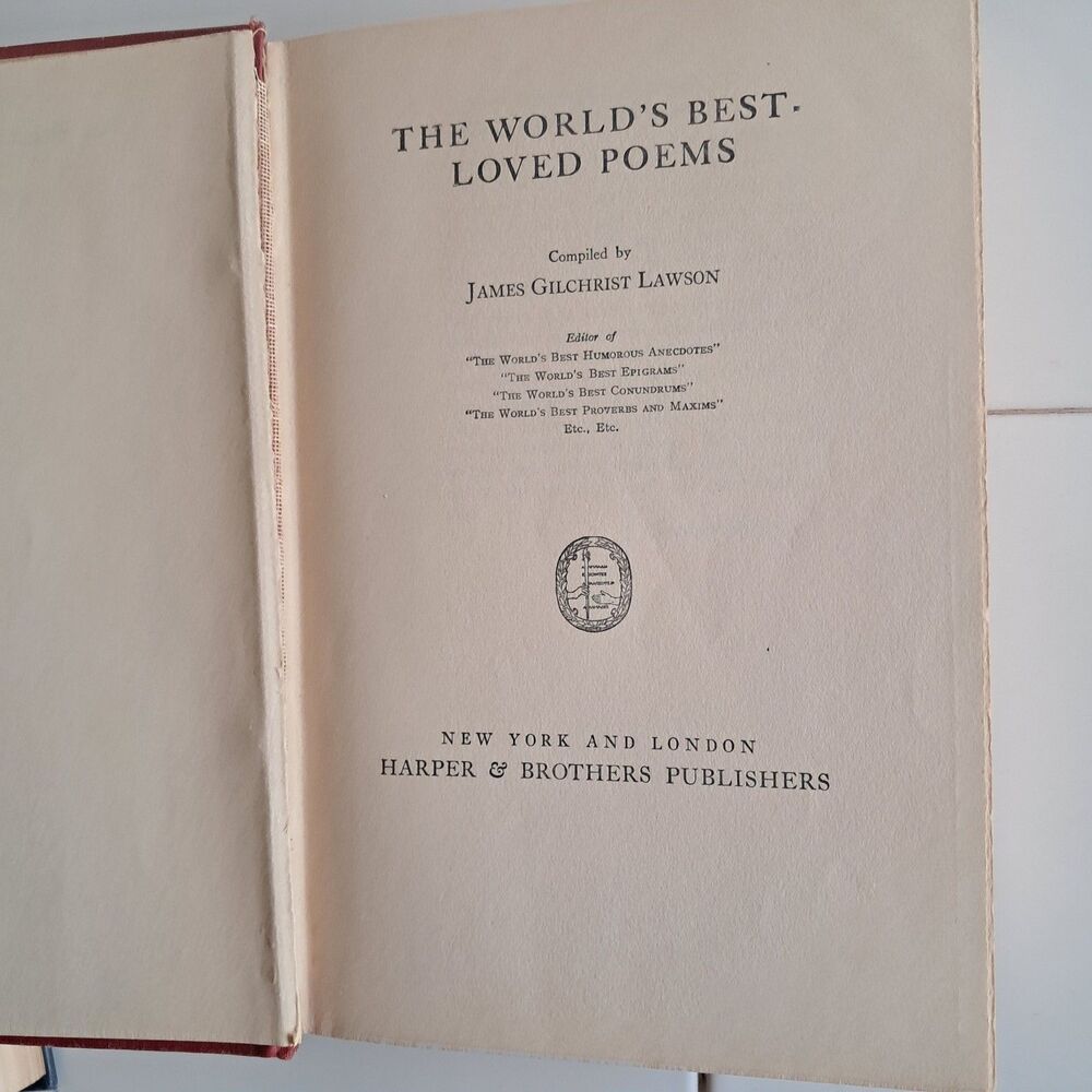 Lot of 2 Vintage Poetry Book Blue Red Hardbacks: Oxford Books of American Verse - Picture 4 of 7